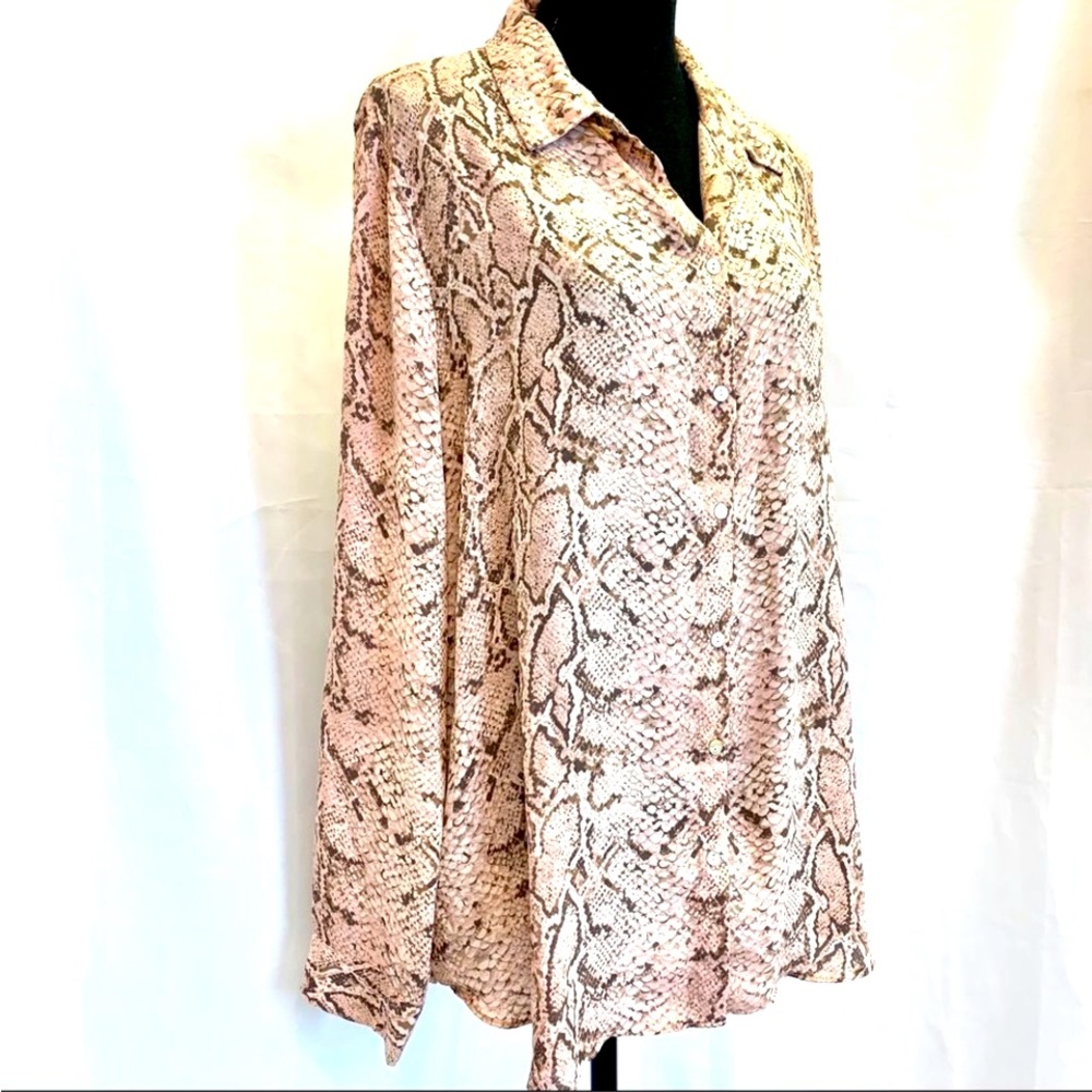 Rose+Olive snake print blouse